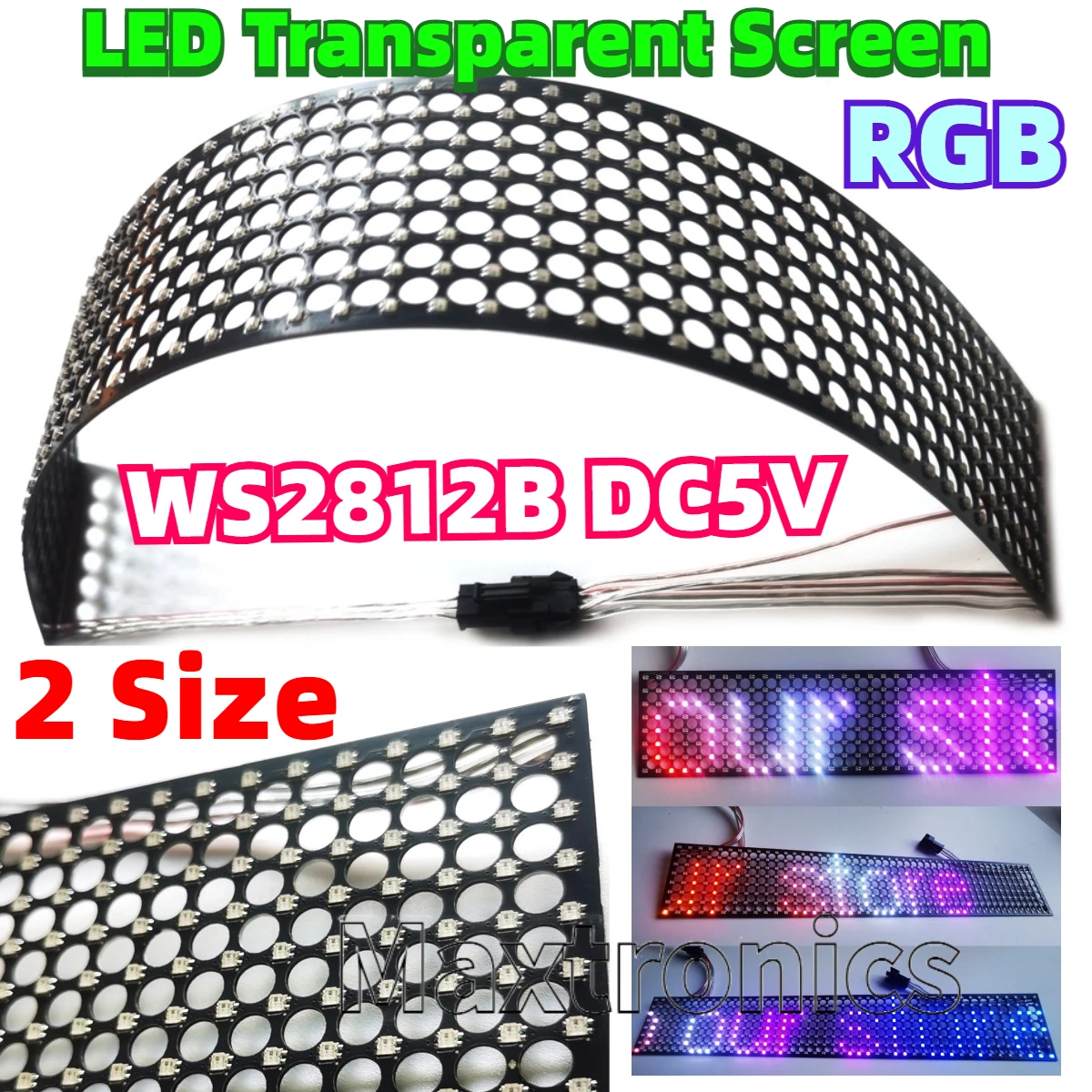 Rgb Led Matrix 8X8 - WS2812B LED Transparent Screen Full-Color RGB