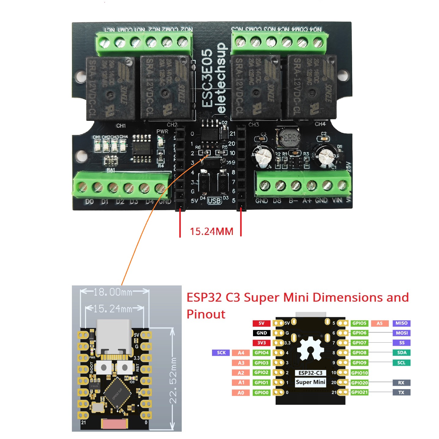Ultimate ESP32 C3 Relay Module - огляд і ціна Home Automation With Arduino